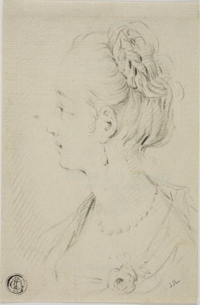 Profilová busta mladé ženy od François Boucher
