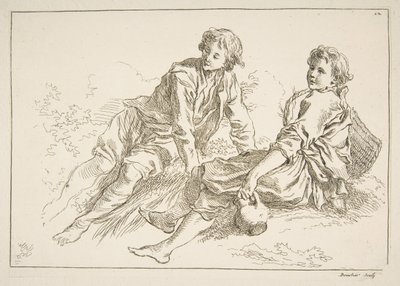 List skic, 1753. od François Boucher