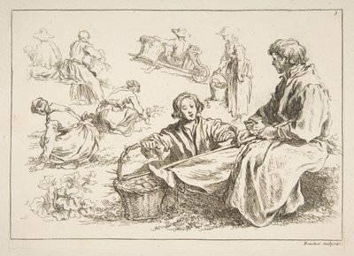 List skic, 1753. od François Boucher