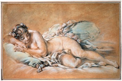 Spící mladá žena, 1758. od François Boucher