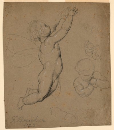 Studie putti od François Boucher