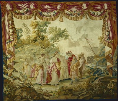 Příjezd Telemacha na ostrov Calypso, z Příběhu Telemacha, po roce 1776 od François Boucher