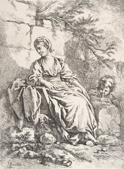 Mladá dívka odpočívá, 1756. od François Boucher
