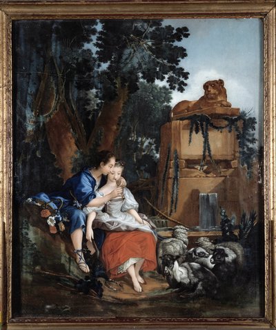Lecon na flétnu od François Boucher