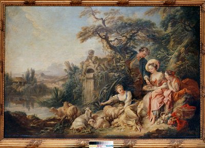 Obraz Hnízdo aneb Dárky pastýře od Francoise Bouchera (1703-1770) od François Boucher
