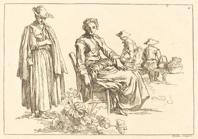 Postavy v krajině od François Boucher after Abraham Bloemaert