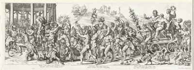 Triomf van Bacchus od François Chauveau (attributed to)