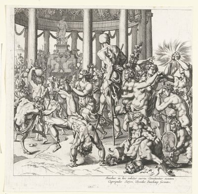 Bacchův triumf, levá polovina od François Chauveau (attributed to)