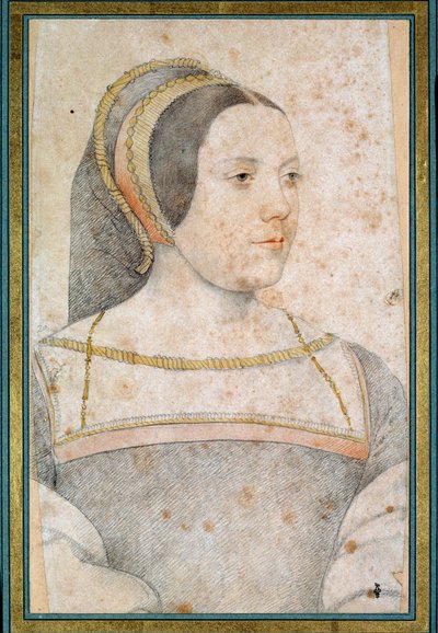 Portrét Judith z Assigny, manželky Jeana de Crequi, otce Cannaples (1502 - 1558). Kresba černým kamenem a krví od Francoise Cloueta (1515-1572) od François Clouet