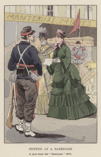 Zastaveno na barikádě, průsmyku z Komuny 1871 od François Courboin