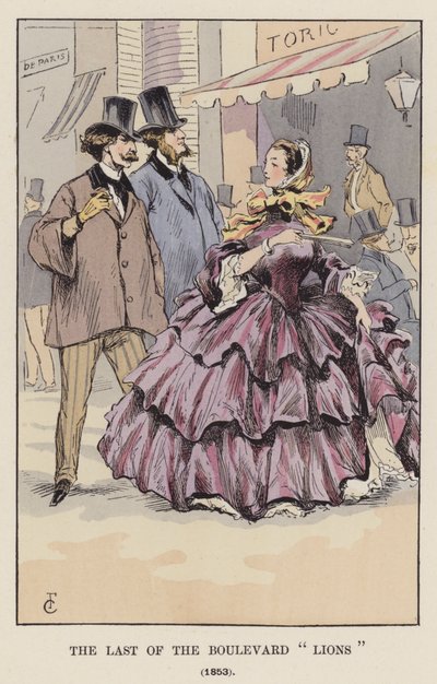 The Last of the Boulevard Lions, 1853 od François Courboin