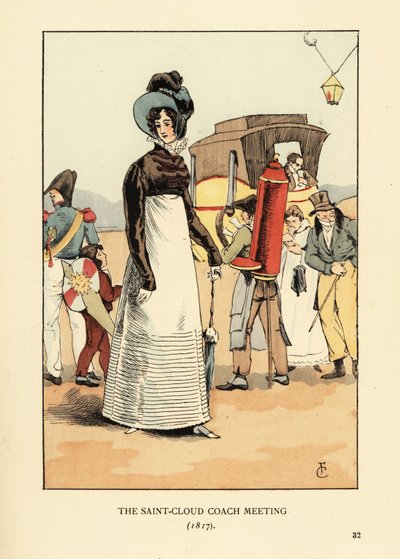 Žena čeká na trenéra. Setkání trenérů Saint-Cloud od François Courboin