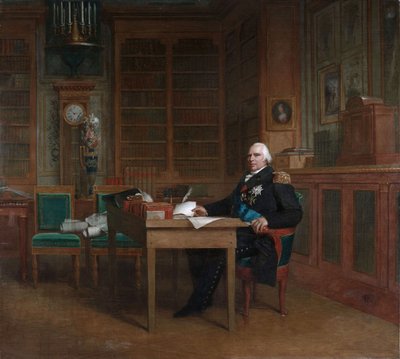 Král Ludvík XVIII. ve své pracovně v Tuileriích od François Gérard