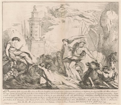 Seconda Macchina pro Čínu z roku 1741: Neptun a amfitrit od François Hutin