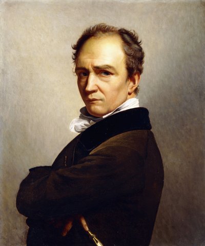 Portrét umělce držícího stylus, od François Joseph Navez