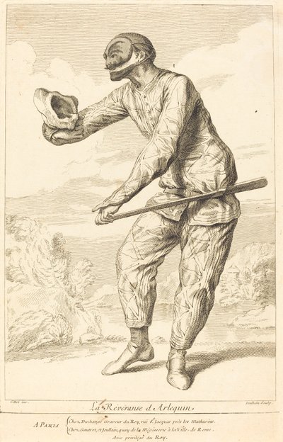 Harlekýnova úcta od François Joullain after Claude Gillot