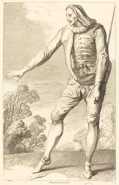 Scaramouche od François Joullain after Claude Gillot