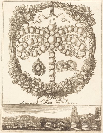 Pohled z Rouenského mostu od François Le Febvre