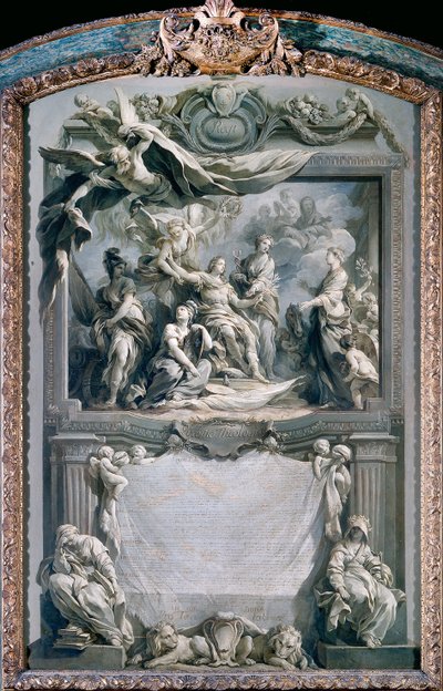 Ludvík XV. dává Evropě mír od François Le Moyne