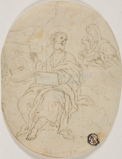Svatý Lukáš maluje Madonu s dítětem od François Le Moyne
