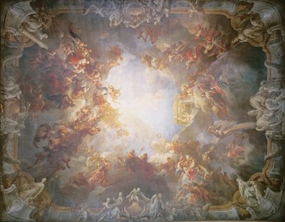 Herkulova apoteóza, ze stropu Herkulova salonu, 1733-6 od François Lemoyne