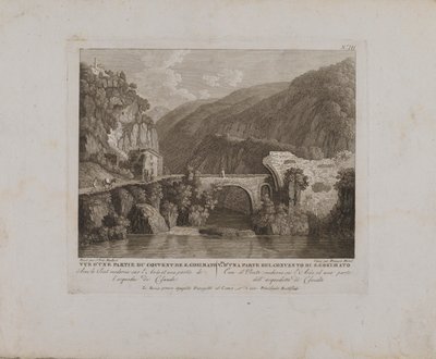 Pohled na část kláštera S. Cosimato (č. III) od François Morel