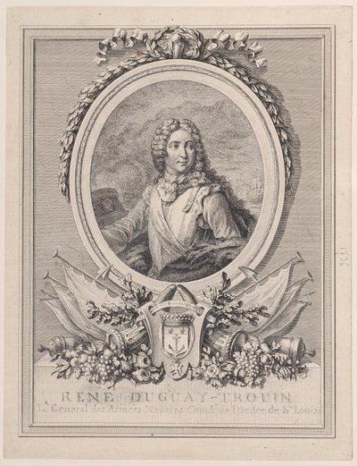 Portrét René Duguay-Trouin, generálporučík námořních armád krále, 1..., 1765-1807. od François Nicolas Barthélemy Dequevauviller