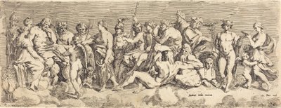 Přijetí Psyché do Olympie od François Perrier after Raphael