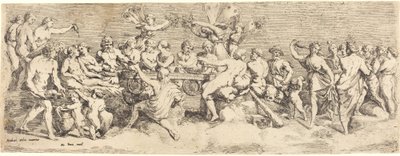 Svatební hostina Amor a Psyché od François Perrier after Raphael