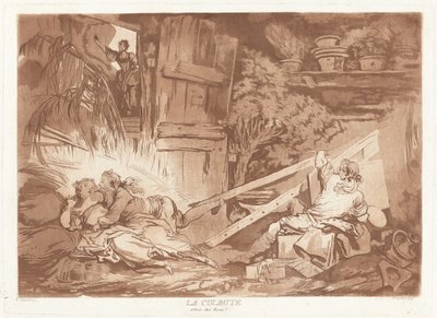 Tumble od François Philippe Charpentier after Jean Honoré Fragonard, published by Pierre François Basan