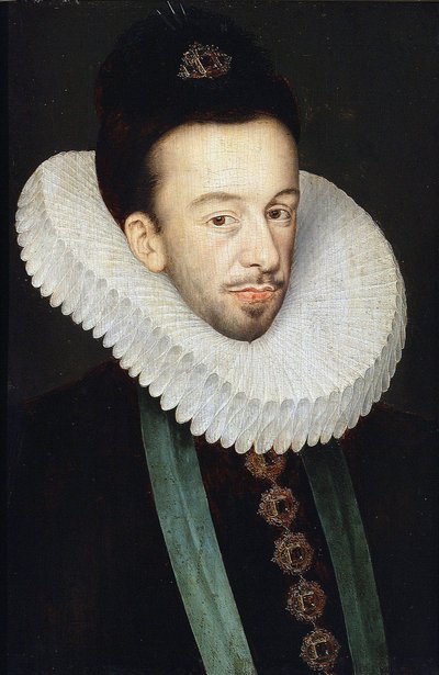 Portrét francouzského krále Jindřicha III., polského krále a litevského velkovévody par Quesnel, Francois (1543-1619). Olej na dřevě, rozměr: 37x25,5 od François Quesnel