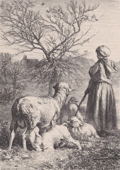 Pastýřka, ca. 1852. od François Rouget