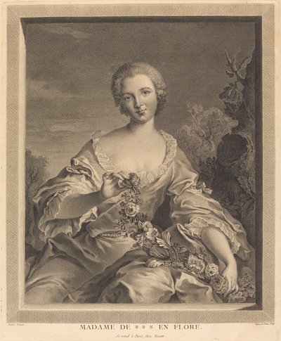 Paní XXX na Floře od François Voyez after Jean Marc Nattier