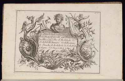 Kazeta s poprsím na výšku, Kniha nepravidelných kazet od François de Cuvilliés the Elder