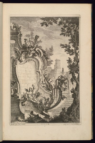 Design pro fontánu s Dianou od François de Cuvilliés the Elder