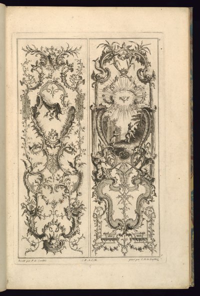 Design pro dva panely od François de Cuvilliés the Elder