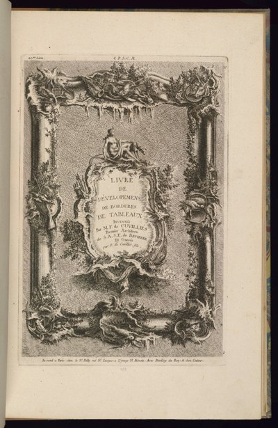 Design pro rám a kartuši od François de Cuvilliés the Elder