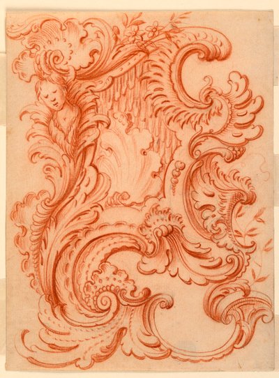 Kresba pro rokajový znak od François de Cuvilliés the Elder