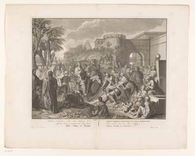 Kristův vjezd do Jeruzaléma Kristus vchází do Jeruzaléma (titul na předmětu) od François van Bleyswijck