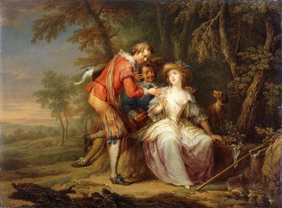Zamilované alegorické scény v zalesněné krajině, od Frans Christoph Janneck