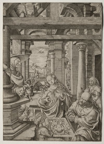 Klanění pastýře, c. 1522-1525. od Frans Crabbe van Esplegem