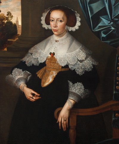 Portrét Florencie-Marguerite de Renesse-Warfusée, hraběnky z Grimbergenu, 1641 (pár 3114329) od Frans Denys