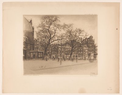 Pohled na Noordermarkt v Amsterdamu Noordermarkt, Amsterdam (název na objektu) od Frans Everbag (signed by artist)