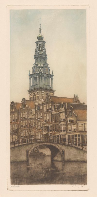 Jižní kostel v Amsterdamu od Frans Everbag (signed by artist)