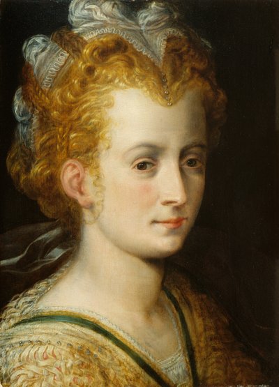 Hlava mladé ženy, kolem roku 1555 od Frans Floris