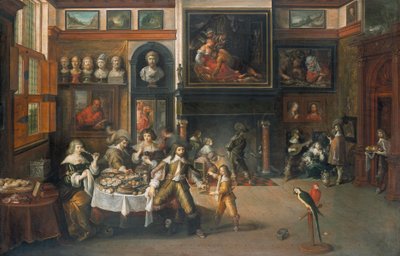 Večeře v domě purkmistra Rockoxe od Frans Francken the Younger