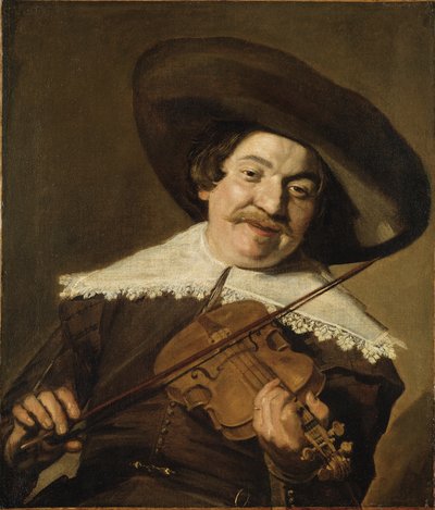 Daniel van Aken hraje na housle, kolem roku 1640 (olej na plátně) od Frans Hals