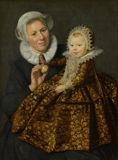 Německy: Catharina Hooft mit ihrer Amme Catharina Hooft s chůvou od Frans Hals