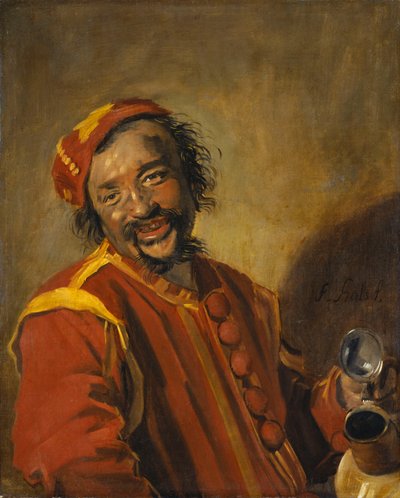 Usmívající se muž s džbánem, známý jako Peeckelhaeringh od Frans Hals