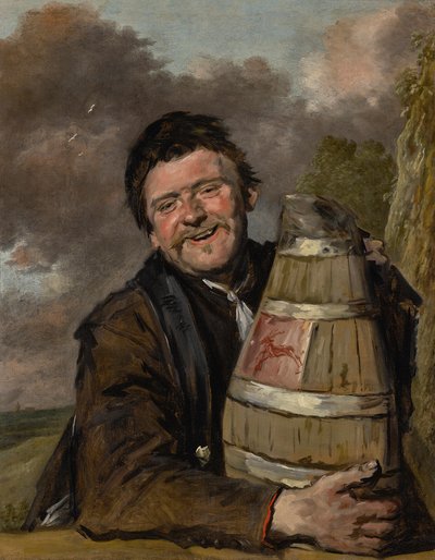 Muž se džbánem piva od Frans Hals